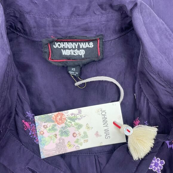 Johnny Was Curacao Floral Embroidered Oversized Tunic Shirt Size XS - Picture 13 of 13